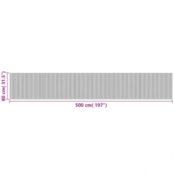 Teppich Rechteckig Dunkelbraun 80x500 cm Bambus