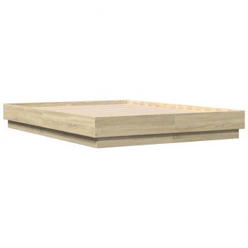 Bettgestell Sonoma-Eiche 135x190 cm Holzwerkstoff