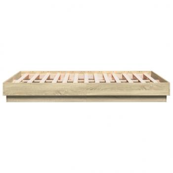 Bettgestell Sonoma-Eiche 135x190 cm Holzwerkstoff