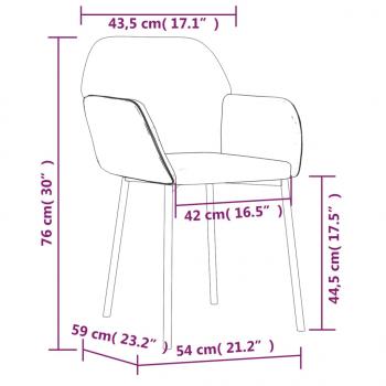 Esszimmerstühle 2 Stk. Blau Samt