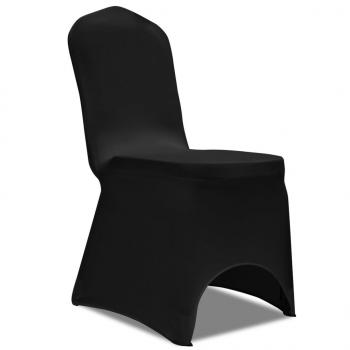 ARDEBO.de - Stretch Stuhlbezug 4 Stück Schwarz