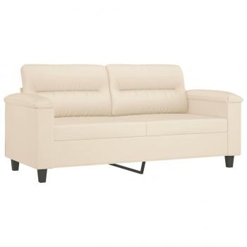 2-Sitzer-Sofa Beige 140 cm Mikrofasergewebe