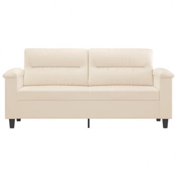 2-Sitzer-Sofa Beige 140 cm Mikrofasergewebe