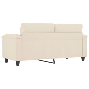 2-Sitzer-Sofa Beige 140 cm Mikrofasergewebe