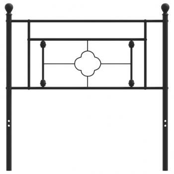 Kopfteil Metall Schwarz 100 cm