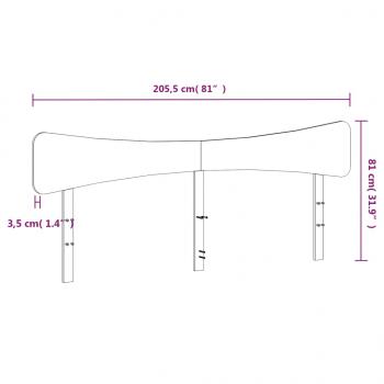 Kopfteil Wachsbraun 200 cm Massivholz Kiefer