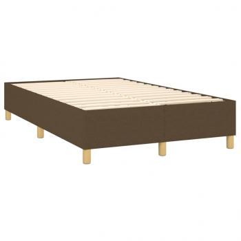 Boxspringbett mit Matratze Dunkelbraun 120x190 cm Stoff