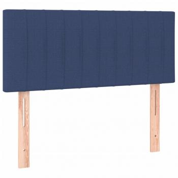 Boxspringbett mit Matratze & LED Blau 120x190 cm Stoff