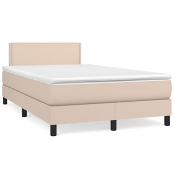 ARDEBO.de - Boxspringbett Matratze Cappuccino-Braun 120x190 cm Kunstleder