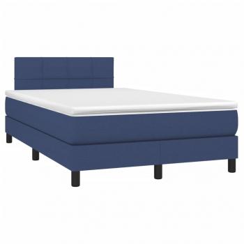 Boxspringbett mit Matratze Blau 120x190 cm Stoff