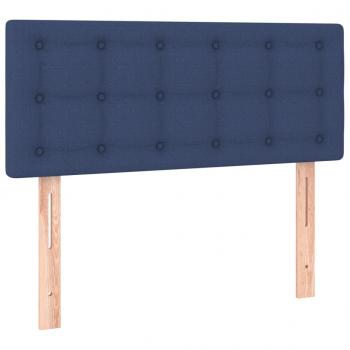 Boxspringbett mit Matratze Blau 120x190 cm Stoff