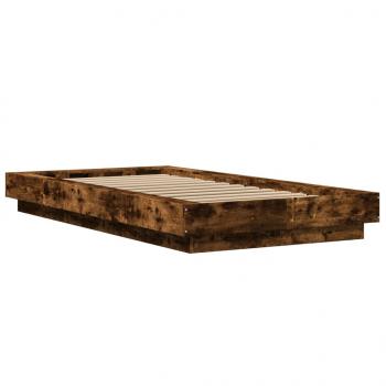 Bettgestell Räuchereiche 90x200 cm Holzwerkstoff