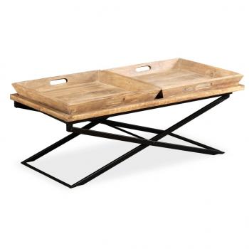 Couchtisch Mangoholz Massiv 110 x 55 x 42 cm 