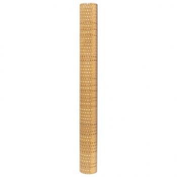 Balkon-Sichtschutz Hellbraun 400x80 cm Poly Rattan