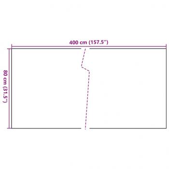 Balkon-Sichtschutz Hellbraun 400x80 cm Poly Rattan