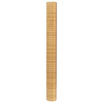 Balkon-Sichtschutz Hellbraun 600x90 cm Poly Rattan