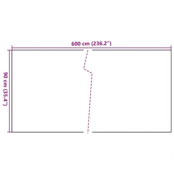 Balkon-Sichtschutz Hellbraun 600x90 cm Poly Rattan