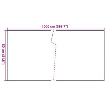 Balkon-Sichtschutz Hellbraun 1000x80 cm Poly Rattan