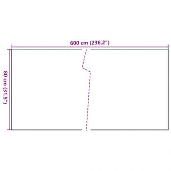 Balkon-Sichtschutz Weiß 600x80 cm Poly Rattan