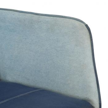 Schaukelsessel mit Hocker Blau Denim Patchwork Canvas