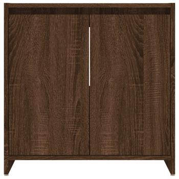 Badschrank Braun Eichen-Optik 60x33x61 cm Holzwerkstoff