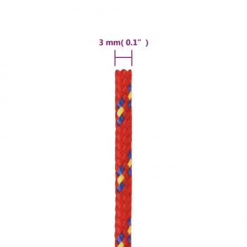 Bootsseil Rot 3 mm 500 m Polypropylen