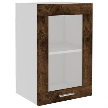 Hängeschrank Glas Räuchereiche 40x31x60 cm Holzwerkstoff