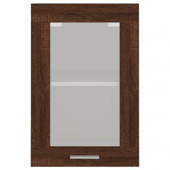 Hängeschrank Glas Braun Eichen-Optik 40x31x60 cm Holzwerkstoff