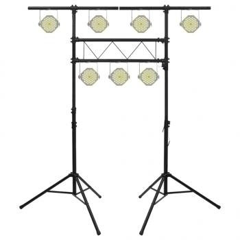 Leuchtenstativ Schwarz 238x115x(180-300) cm Stahl