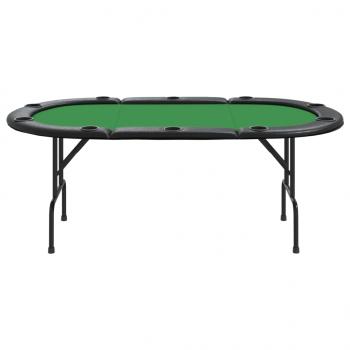 Pokertisch Klappbar 10 Spieler Grün 206x106x75 cm