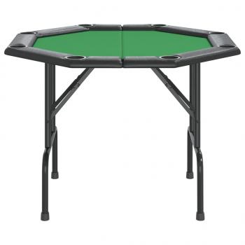 Pokertisch Klappbar 8 Spieler Grün 108x108x75 cm