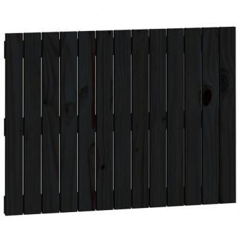 Wand-Kopfteil Schwarz 82,5x3x60 cm Massivholz Kiefer