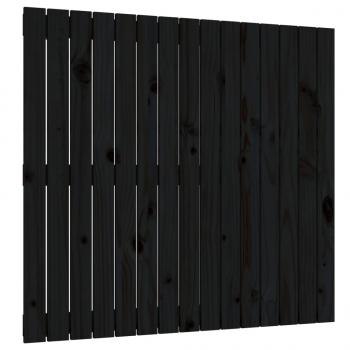 Wand-Kopfteil Schwarz 95,5x3x90 cm Massivholz Kiefer