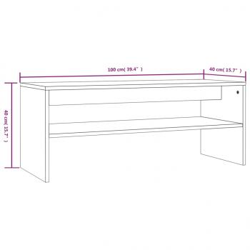 Couchtisch Grau Sonoma 100x40x40 cm Holzwerkstoff