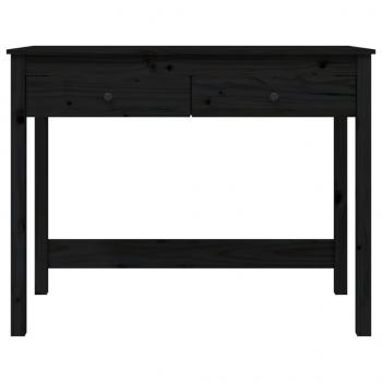 Schreibtisch mit Schubladen Schwarz 100x50x78 cm Massivholz