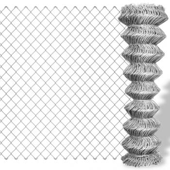 ARDEBO.de - Maschendrahtzaun Verzinkter Stahl 25x0,8 m Silbern