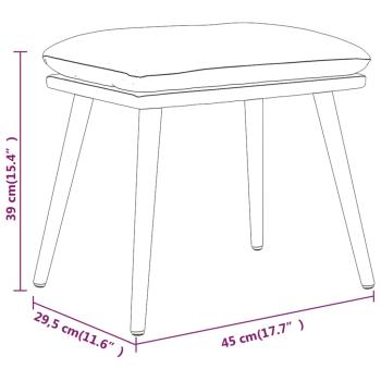 Fußhocker Weinrot 45x29,5x35 cm Stoff