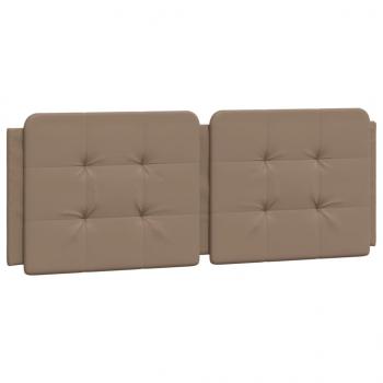 Bett mit Matratze Cappuccino-Braun 140x190 cm Kunstleder