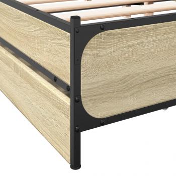 Bettgestell mit Schubladen Sonoma-Eiche 135x190cm Holzwerkstoff