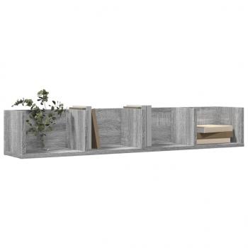 Wandschrank Grau Sonoma 99x18x16,5 cm Holzwerkstoff