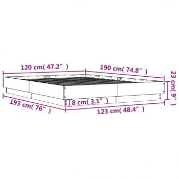 Bettgestell Weiß 120x190 cm Holzwerkstoff