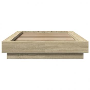 Bettgestell Sonoma-Eiche 90x200 cm Holzwerkstoff