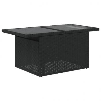 6-tlg. Garten-Sofagarnitur mit Kissen Schwarz Poly Rattan