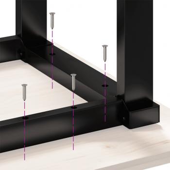 Couchtisch-Gestell in O-Form 140x30x43 cm Gusseisen