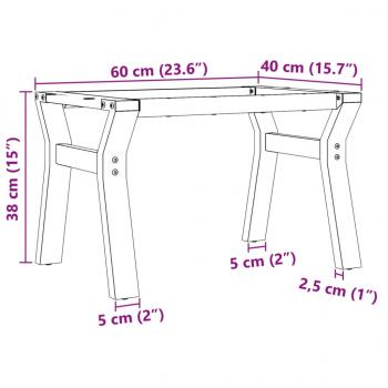 Couchtisch-Gestell in Y-Form 60x40x38 cm Gusseisen