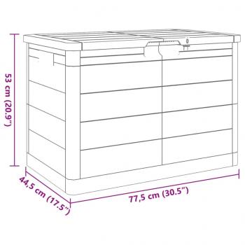 Outdoor-Kissenbox Grau 77,5x44,5x53 cm Polypropylen