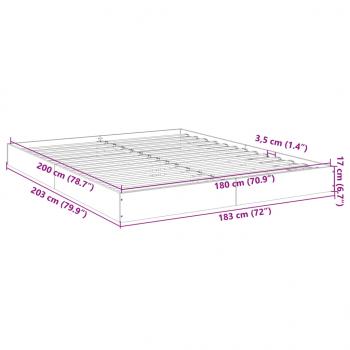 Bettgestell Sonoma-Eiche 180x200 cm Holzwerkstoff