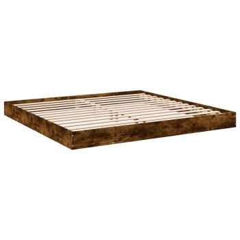 Bettgestell Räuchereiche 200x200 cm Holzwerkstoff