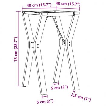 Esstisch-Gestell in Y-Form 40x40x73 cm Gusseisen