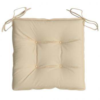 Stuhlkissen 6 Stk. Beige 40x40x7 cm Oxford-Gewebe